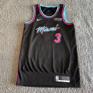 2018 Nike Authentic Dwayne Wade NBA Miami Heat Vice Nights Swingman Jersey 40 S